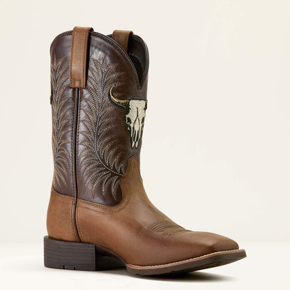 Sport Steer Skull Wide Square Toe Cowboy Boot - Ariat Sale