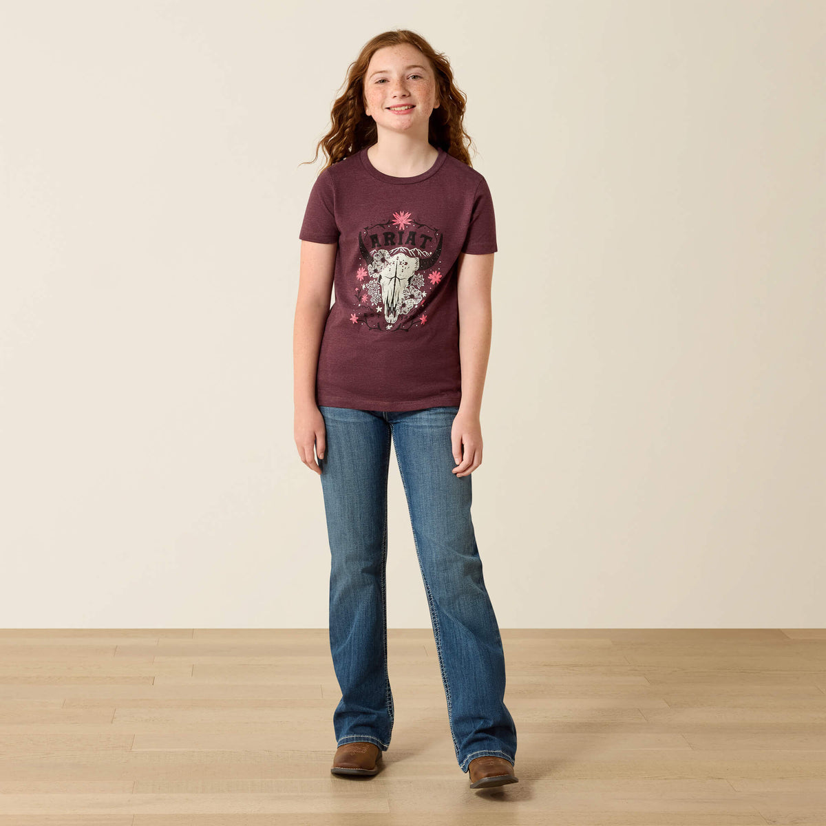Ariat Skulls Florals T-Shirt - Ariat Trusted