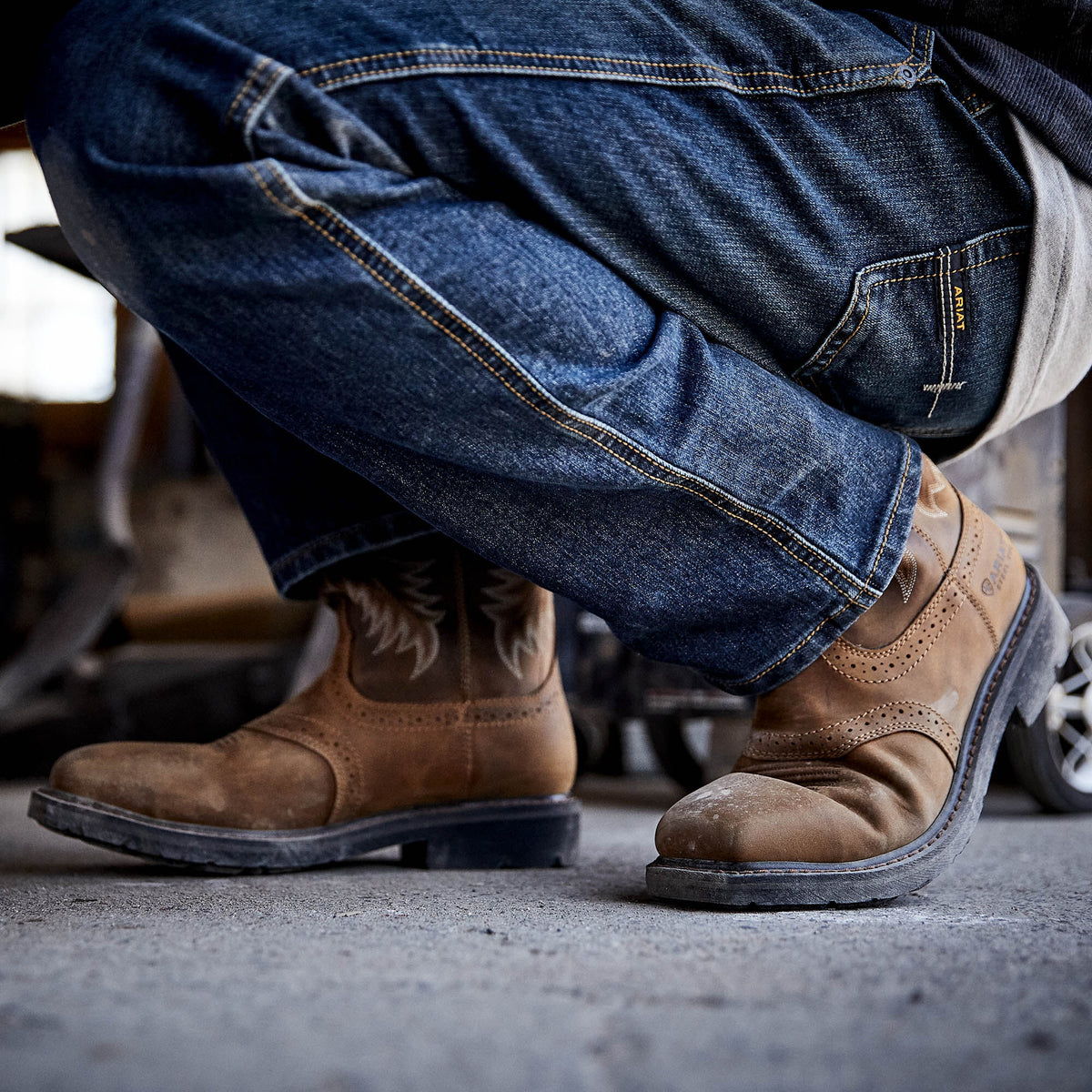 Sierra Wide Square Toe Steel Toe Work Boot - Ariat Essential