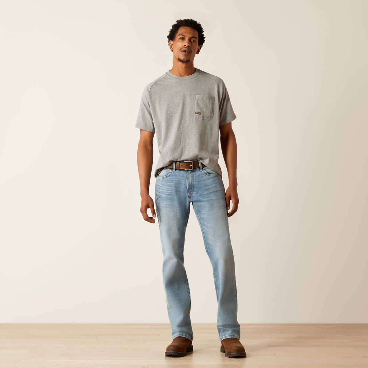 Rebar M4 Relaxed DuraStretch Basic Stackable Straight Leg Jean - Ariat Latest