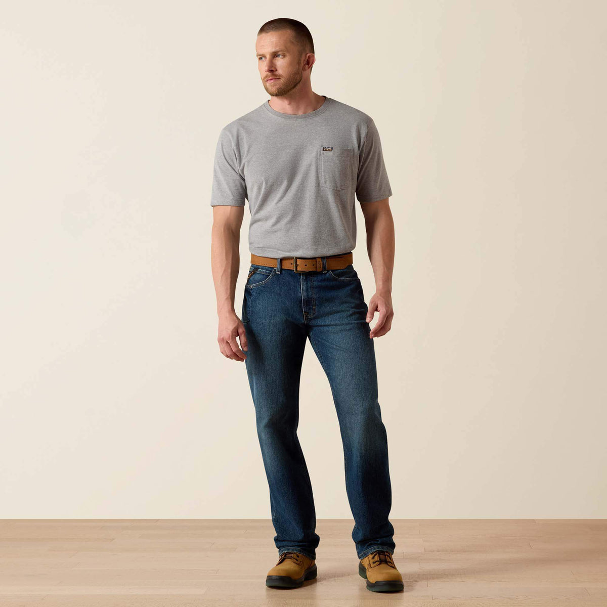 Rebar M3 Loose DuraStretch Basic Stackable Straight Leg Jean - Ariat Trusted