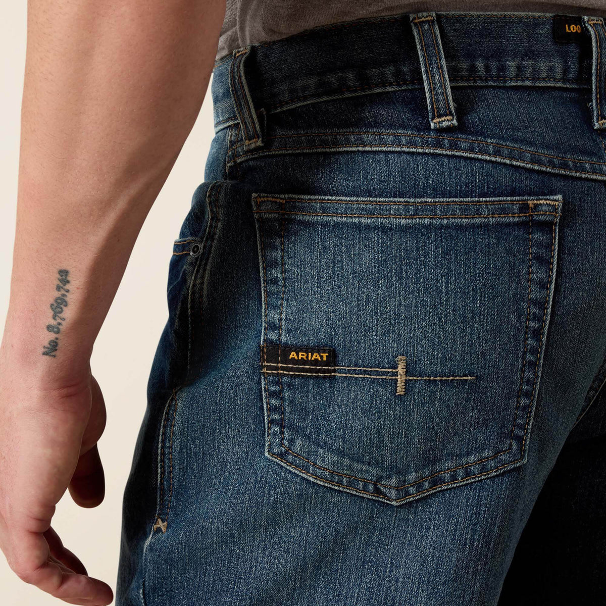 Rebar M3 Loose DuraStretch Basic Stackable Straight Leg Jean - Ariat Trusted
