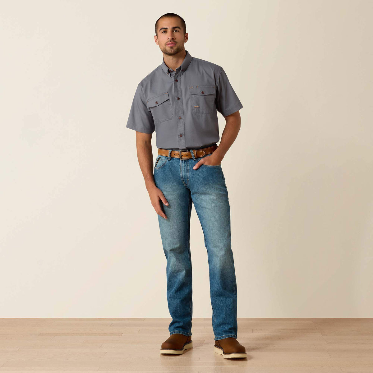 Rebar M5 DuraStretch Basic Stackable Straight Leg Jean - Ariat Top Pick