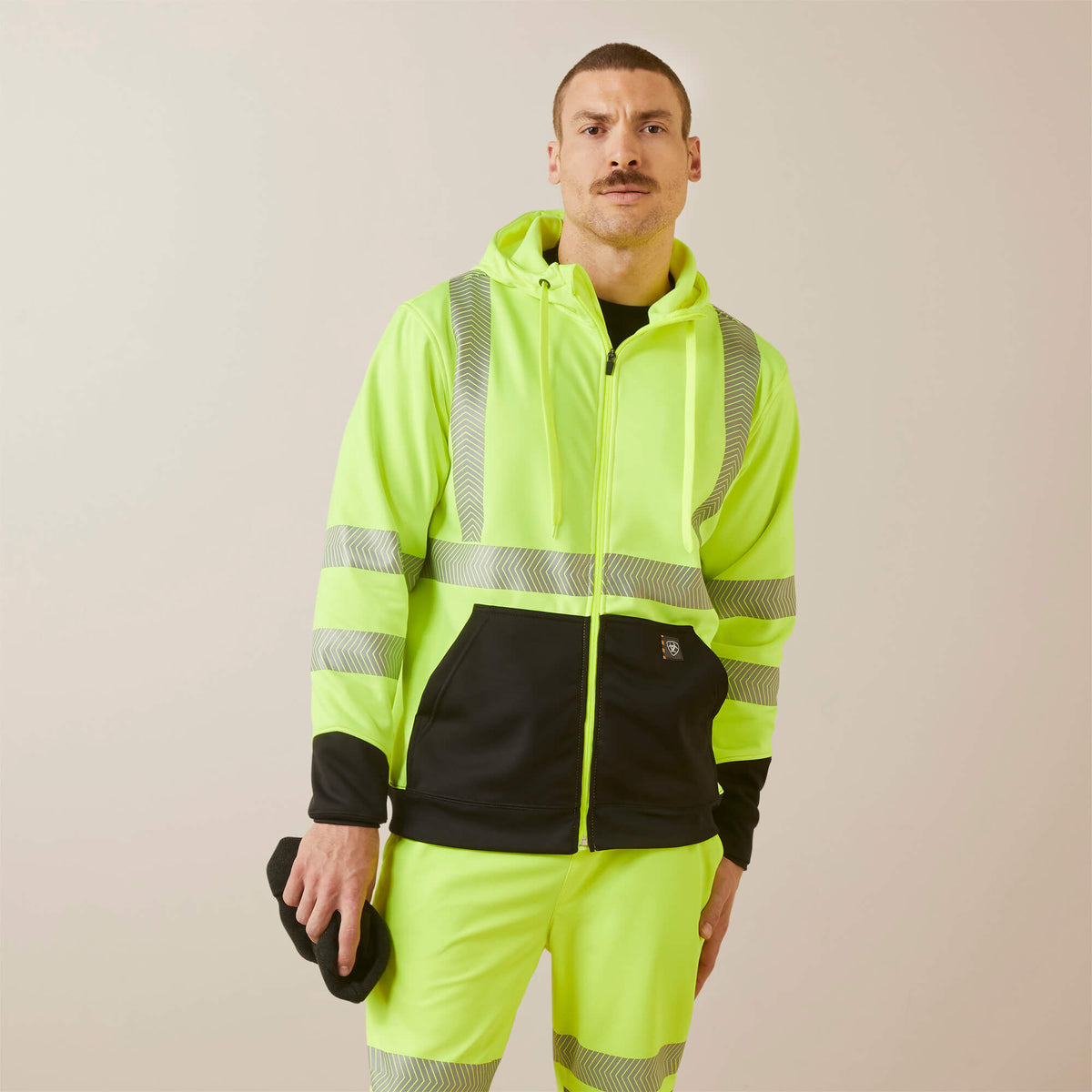 Rebar WorkTek Hi-Vis Full Zip Hoodie - Ariat Essential