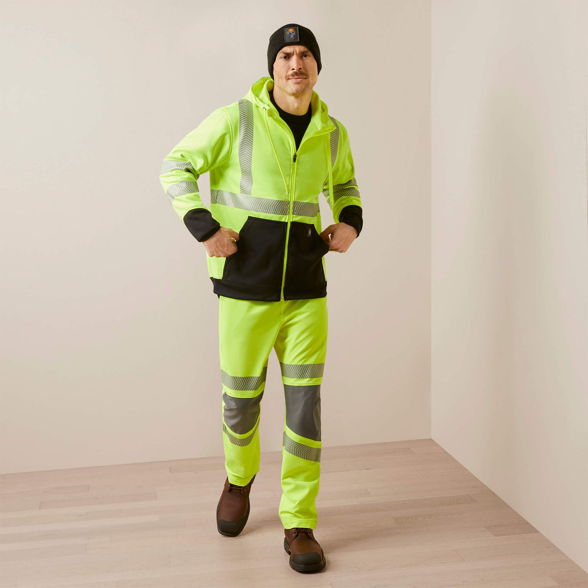 Rebar WorkTek Hi-Vis Full Zip Hoodie - Ariat Essential