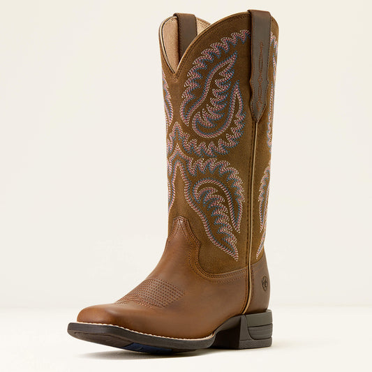 Cattle Caite Wide Square Toe Western Boot - Ariat Customer Favorite