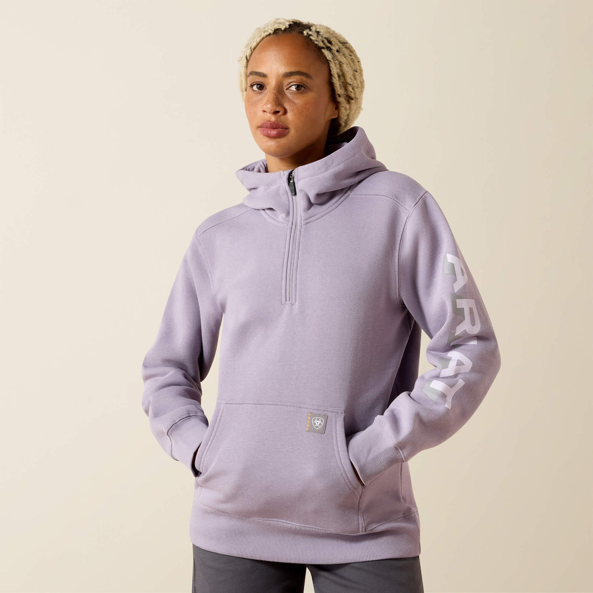 Rebar Lightweight Logo 1/2 Zip Hoodie - Ariat Recommended
