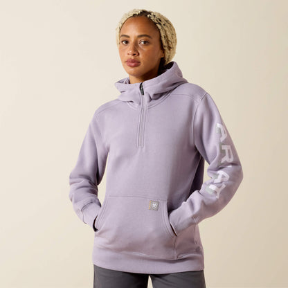 Rebar Lightweight Logo 1/2 Zip Hoodie - Ariat Recommended