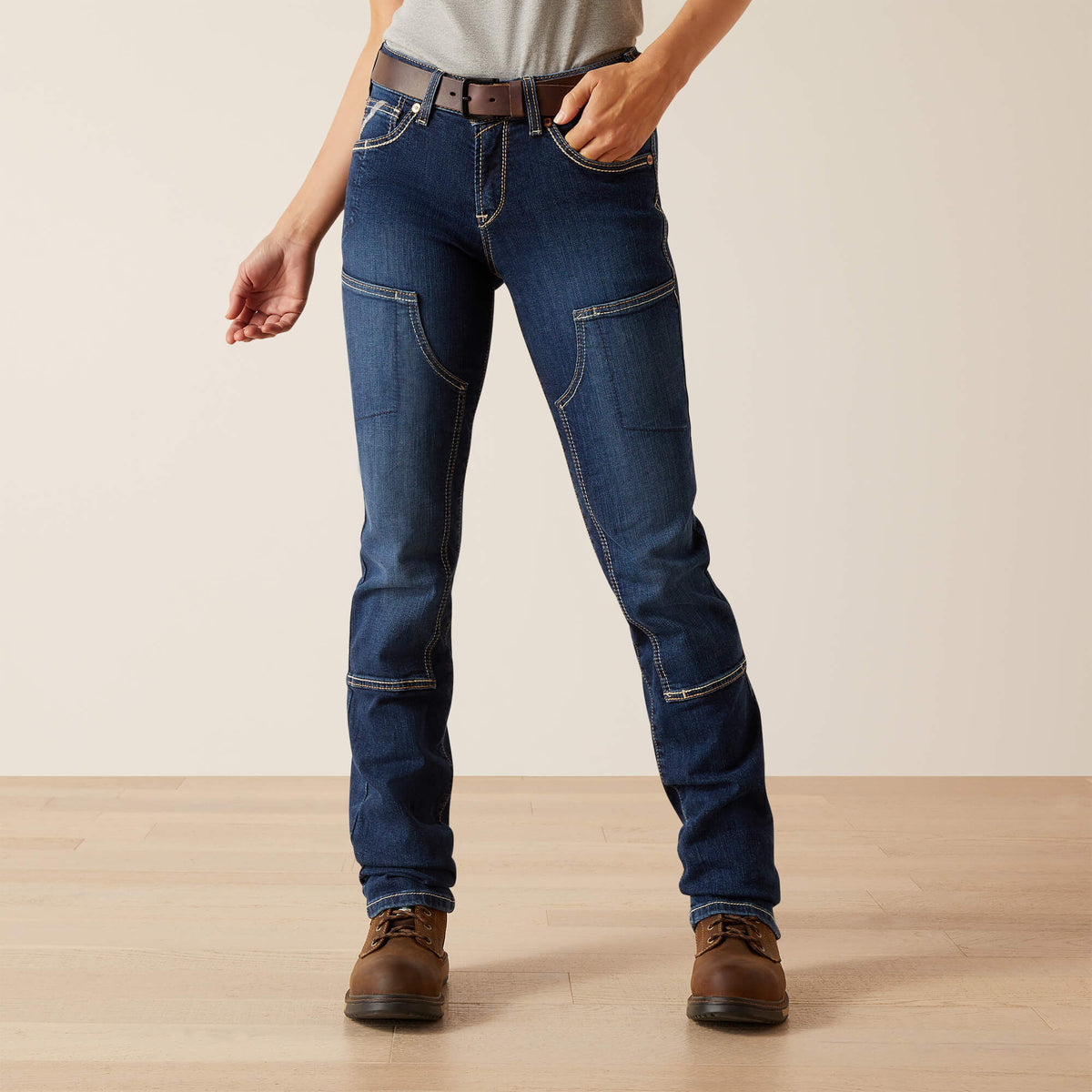 Rebar PR DuraStretch Riveter Double Front Straight Jean - Ariat Signature