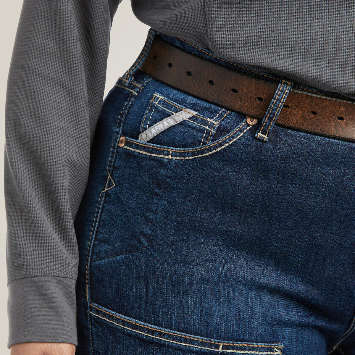 Rebar PR DuraStretch Riveter Double Front Straight Jean - Ariat Signature