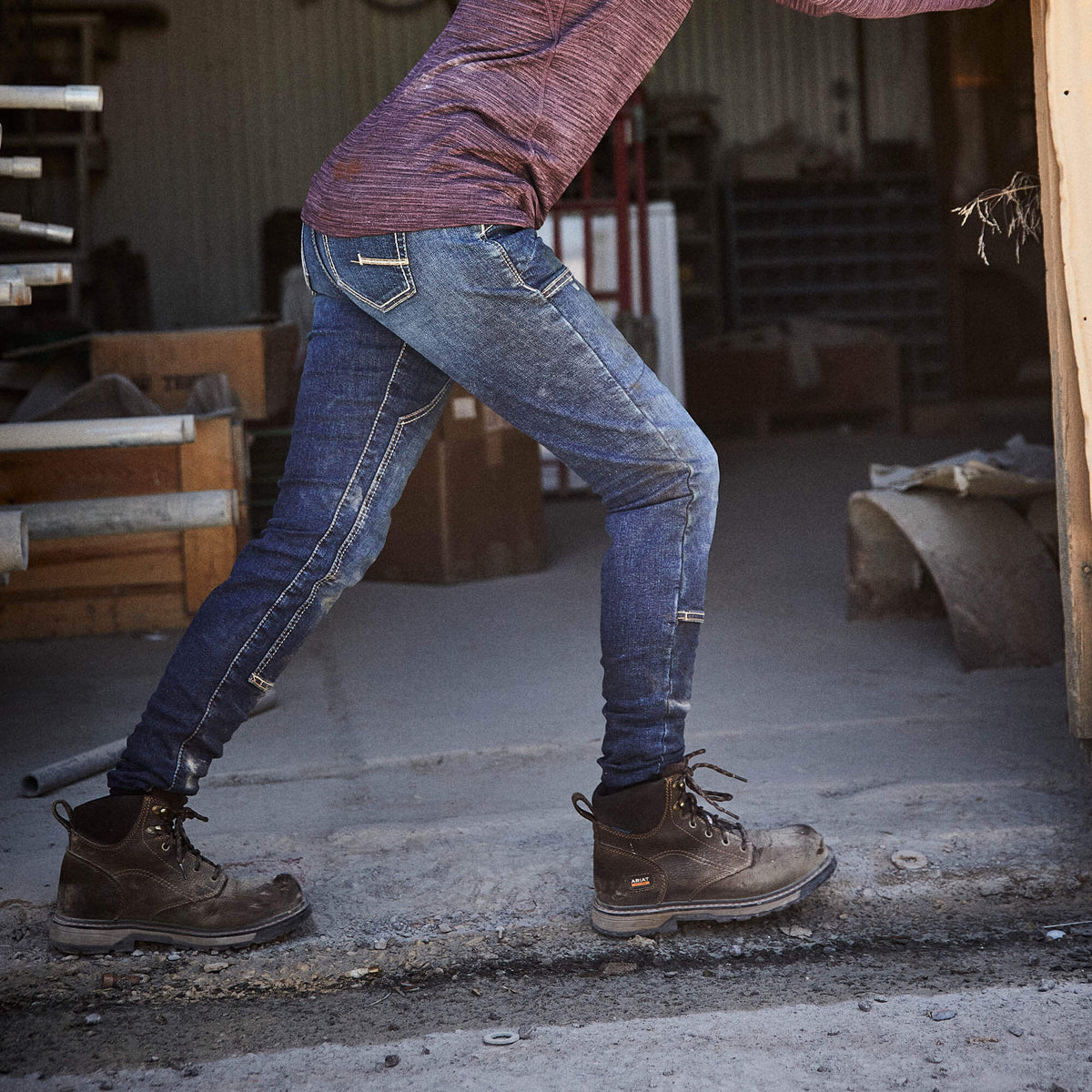 Rebar PR DuraStretch Riveter Double Front Straight Jean - Ariat Signature