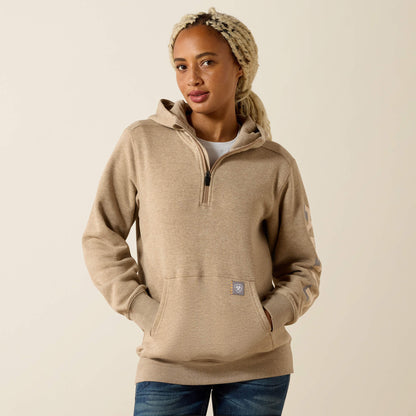Rebar Lightweight Logo 1/2 Zip Hoodie - Ariat Special Offer