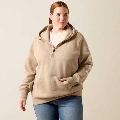 Rebar Lightweight Logo 1/2 Zip Hoodie - Ariat Special Offer