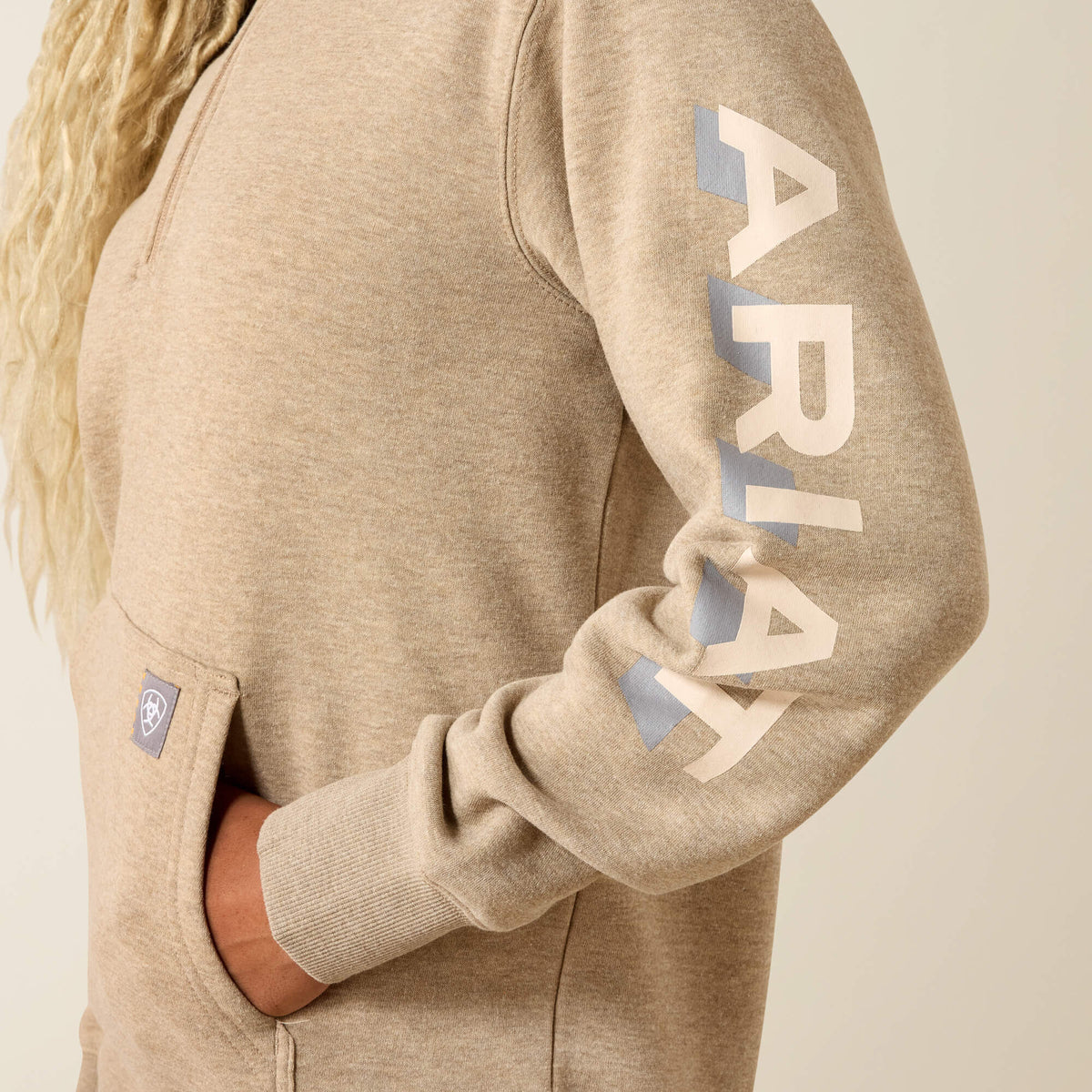 Rebar Lightweight Logo 1/2 Zip Hoodie - Ariat Special Offer