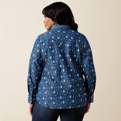 Wild Blue Western Snap Shirt - Ariat Popular