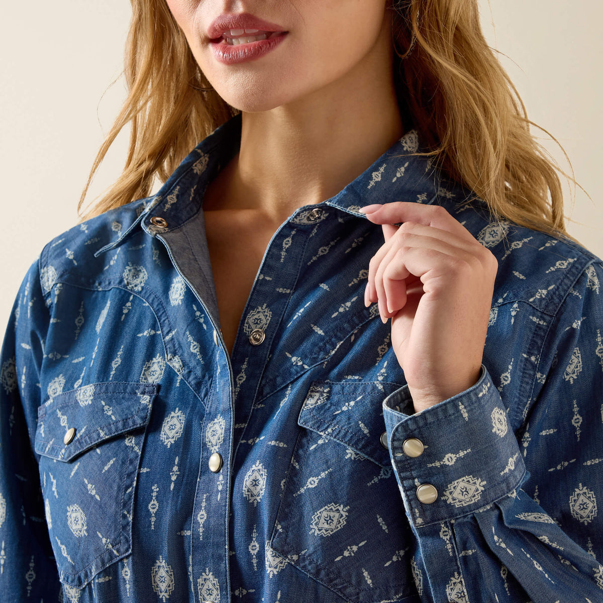 Wild Blue Western Snap Shirt - Ariat Popular