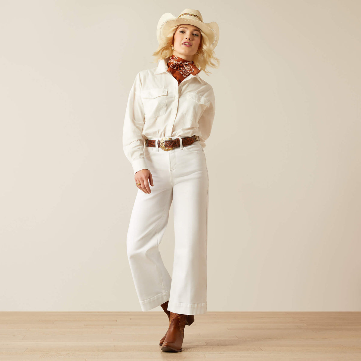 Ultra High Rise Countryside Wide Leg Crop Jeans - Ariat Trusted