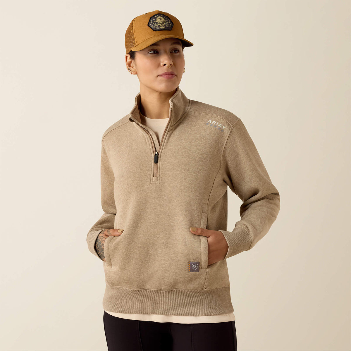 Rebar Lightweight Mock 1/2 Zip Sweatshirt - Ariat Great Value