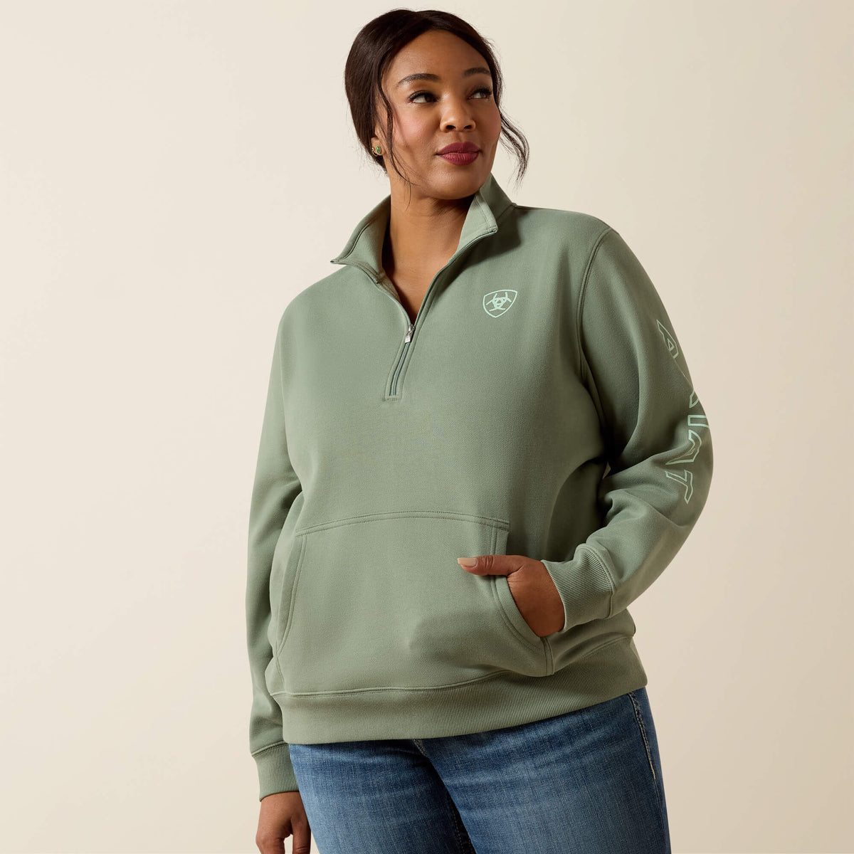 Foundation Logo 1/2 Zip Sweatshirt - Ariat Smart Buy