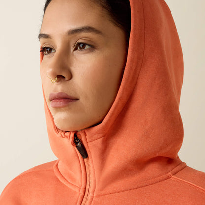 Rebar Lightweight Logo 1/2 Zip Hoodie - Ariat Discount