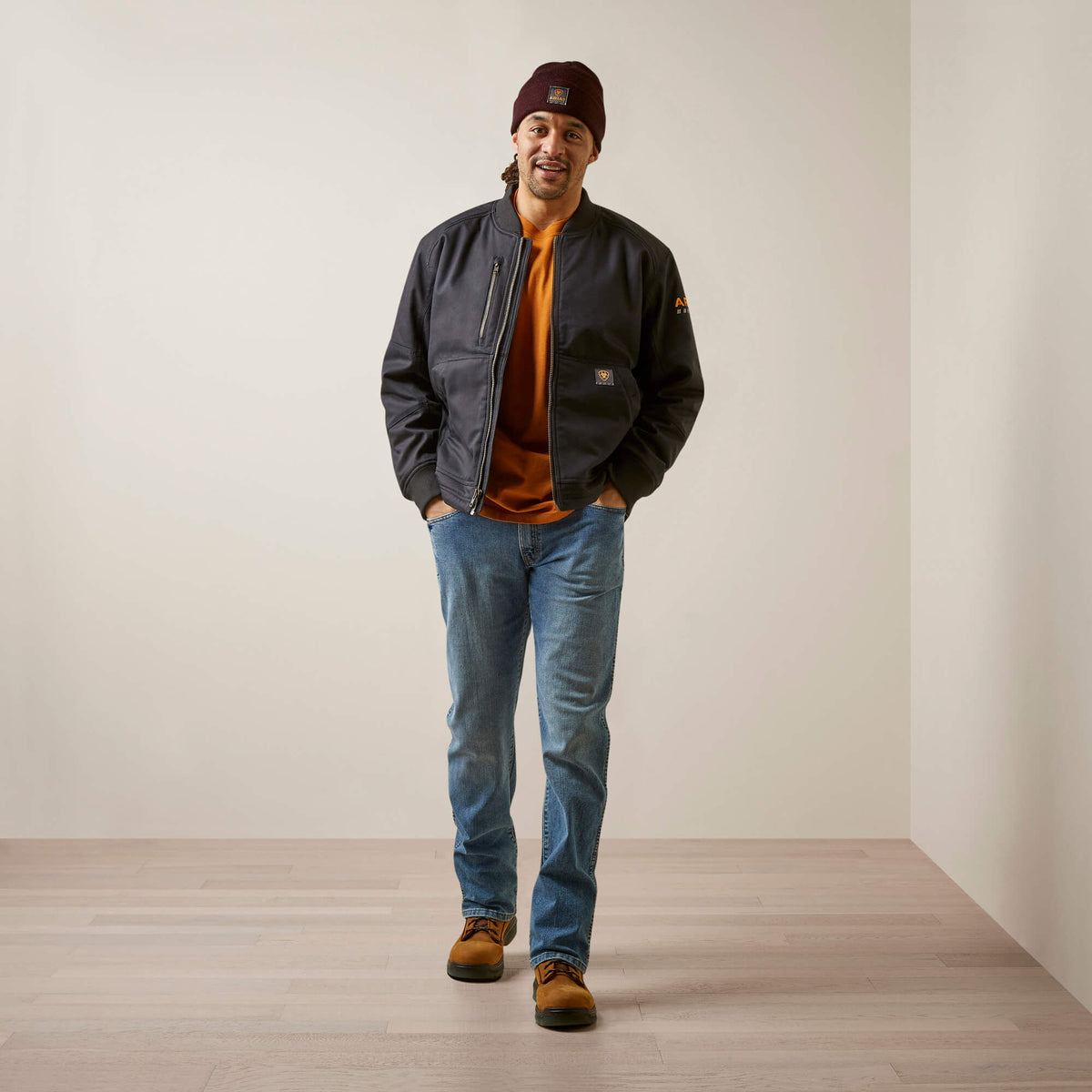 Rebar Stretch Canvas Bomber Jacket - Ariat Great Value