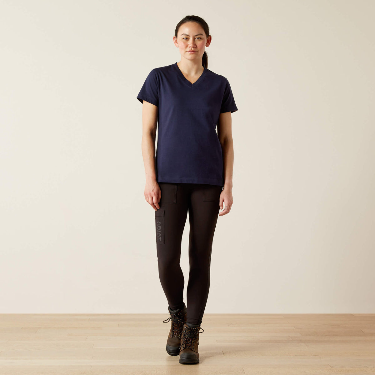 Rebar Cotton Strong Standard V-Neck T-Shirt - Ariat Trusted