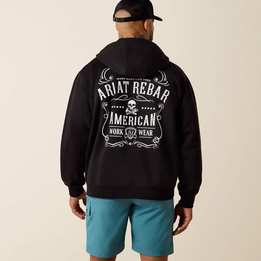 Rebar Lightweight Label Full Zip Hoodie - Ariat Trusted
