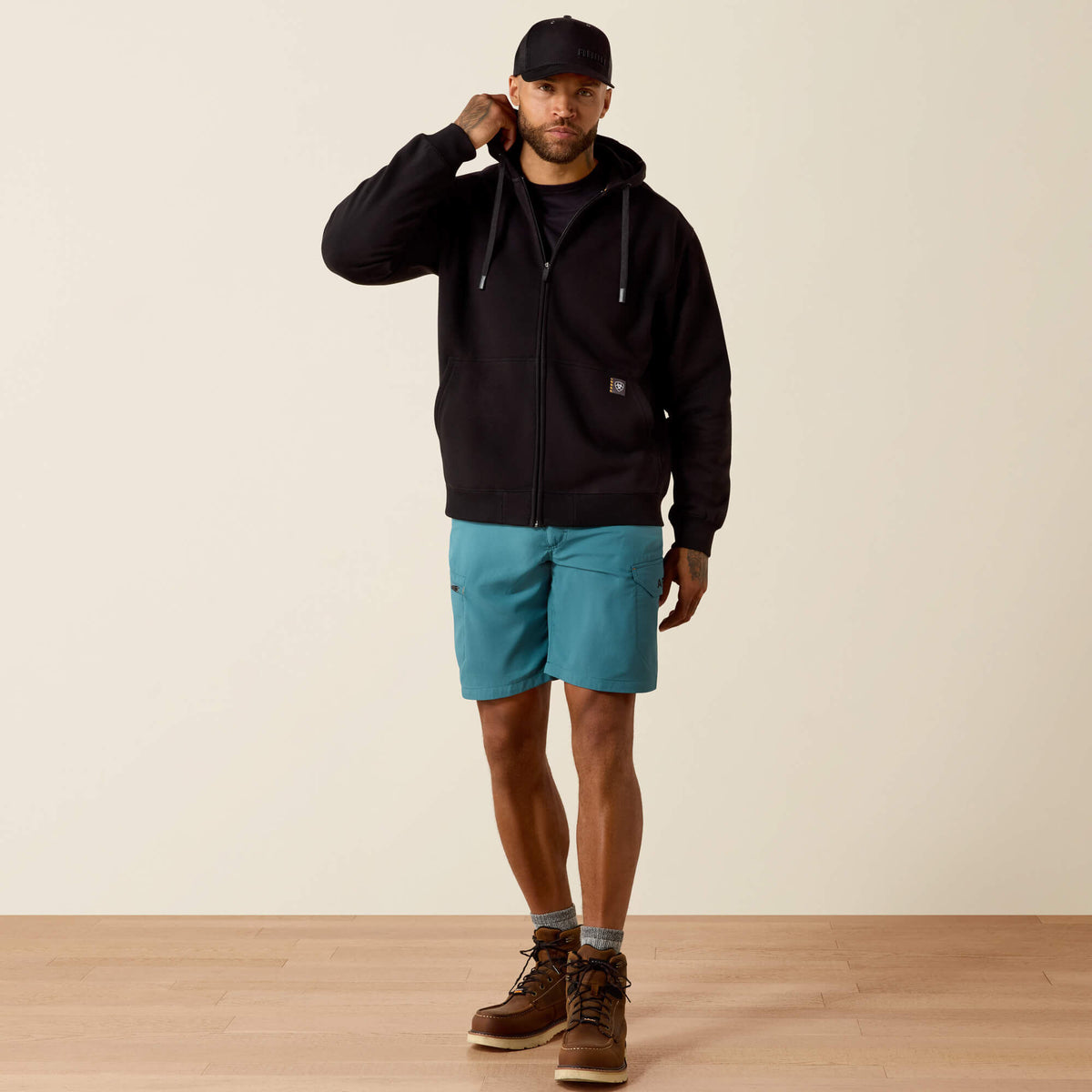 Rebar Lightweight Label Full Zip Hoodie - Ariat Trusted