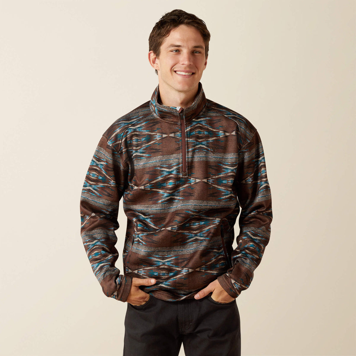 Caldwell Logo 1/4 Zip Sweater - Ariat Essential