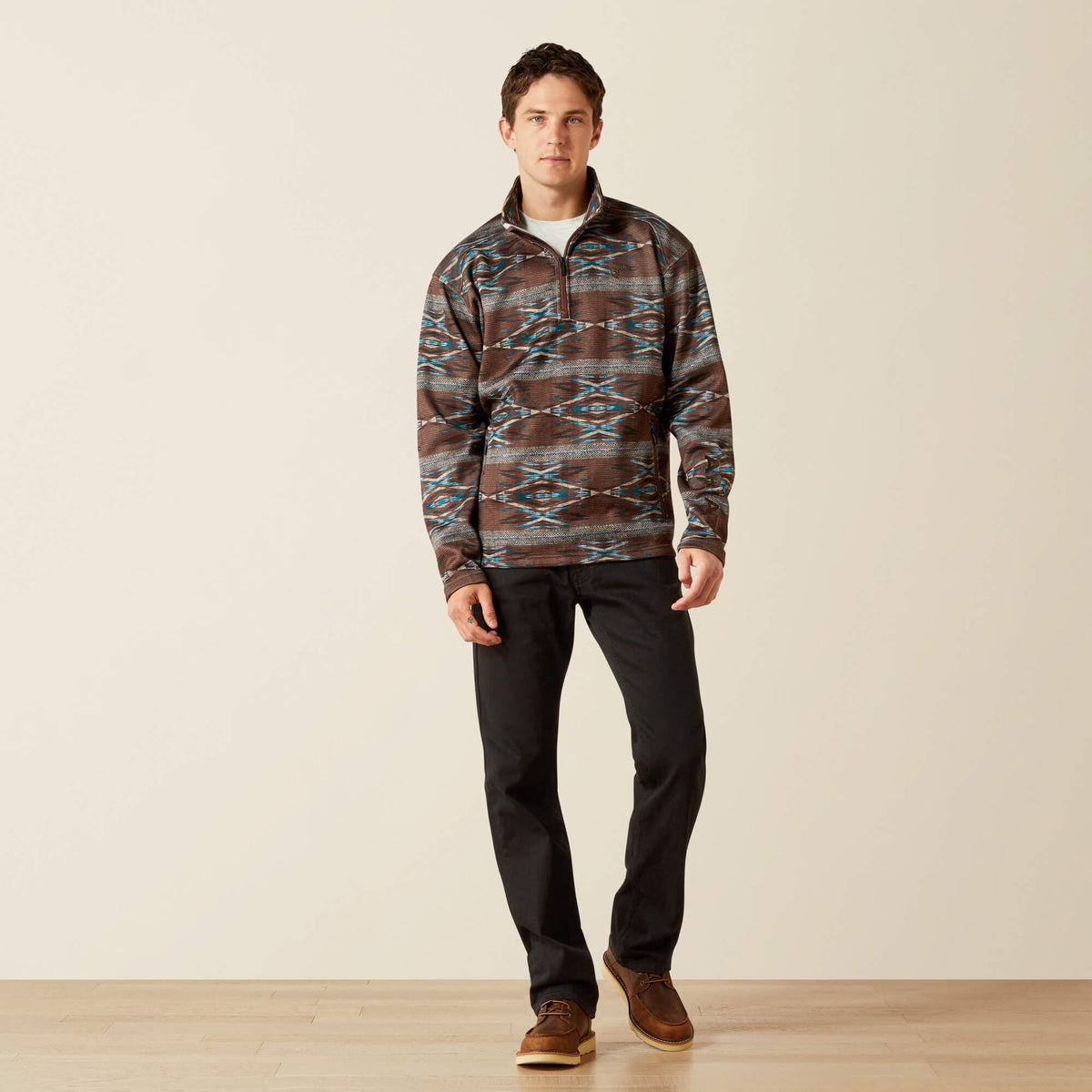 Caldwell Logo 1/4 Zip Sweater - Ariat Essential