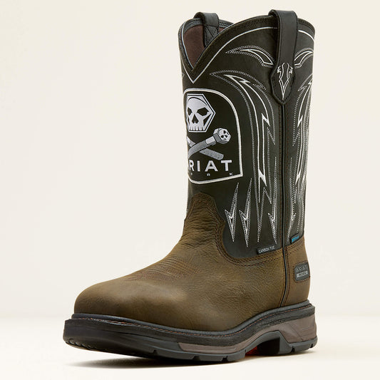 WorkHog XT Bolt Skull Waterproof Wide Square Toe Carbon Toe Work Boot - Ariat Top Pick