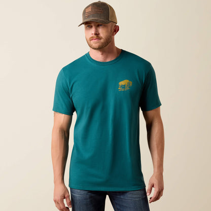 Ariat Bison Wander Flag Classic Fit T-Shirt - Ariat Featured