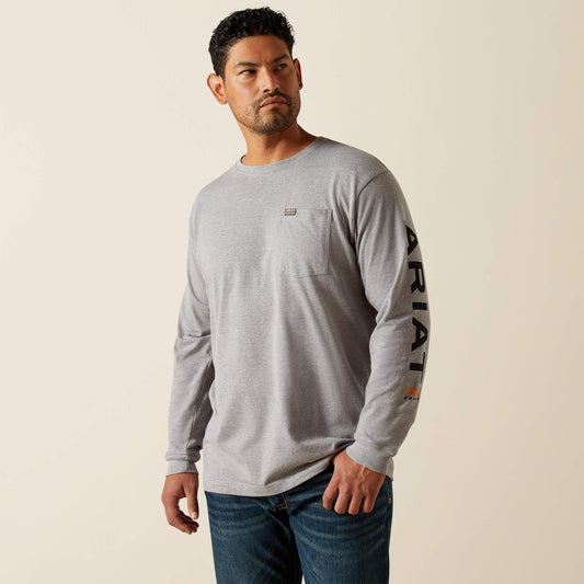 Rebar Cotton Strong Standard Logo Pocket T-Shirt - Ariat Featured