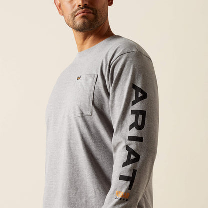 Rebar Cotton Strong Standard Logo Pocket T-Shirt - Ariat Featured