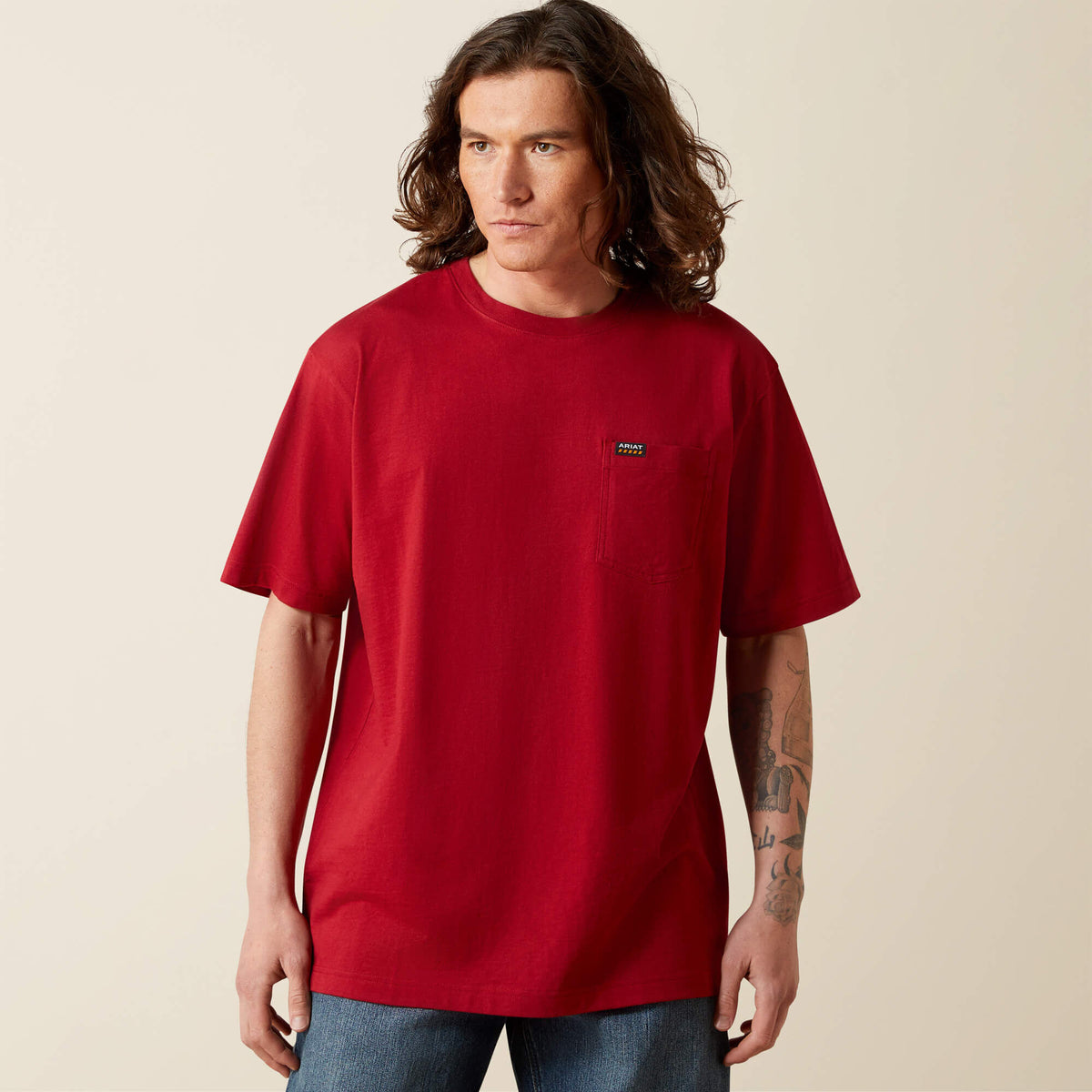 Rebar Cotton Strong Standard Pocket T-Shirt - Ariat Trusted