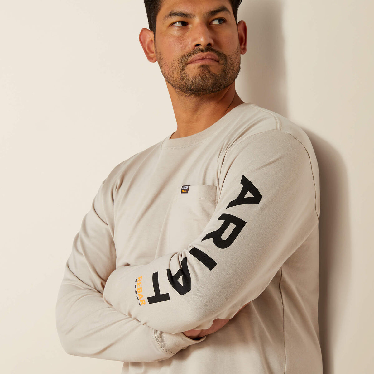 Rebar Cotton Strong Standard Logo Pocket T-Shirt - Ariat Signature