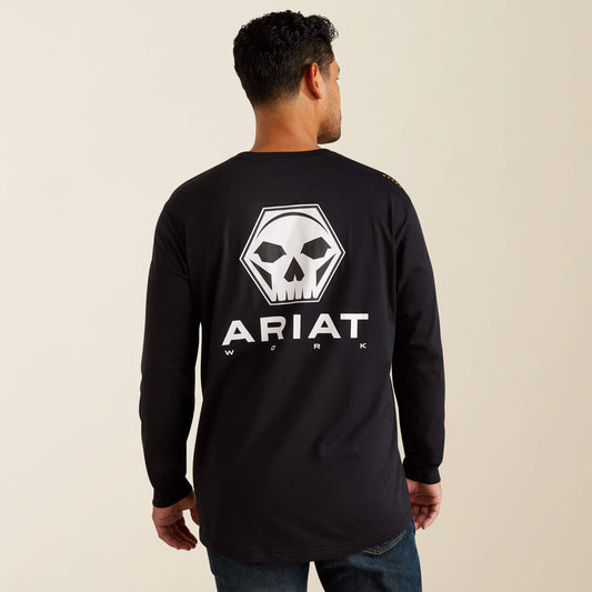 Rebar Workman Bolt Skull T-Shirt - Ariat Exclusive