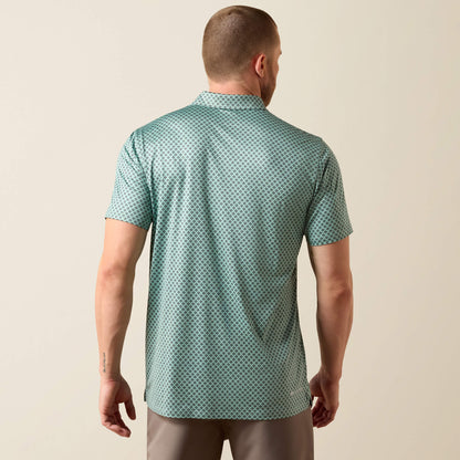 All Over Print Heathered Fitted Polo - Ariat Essential