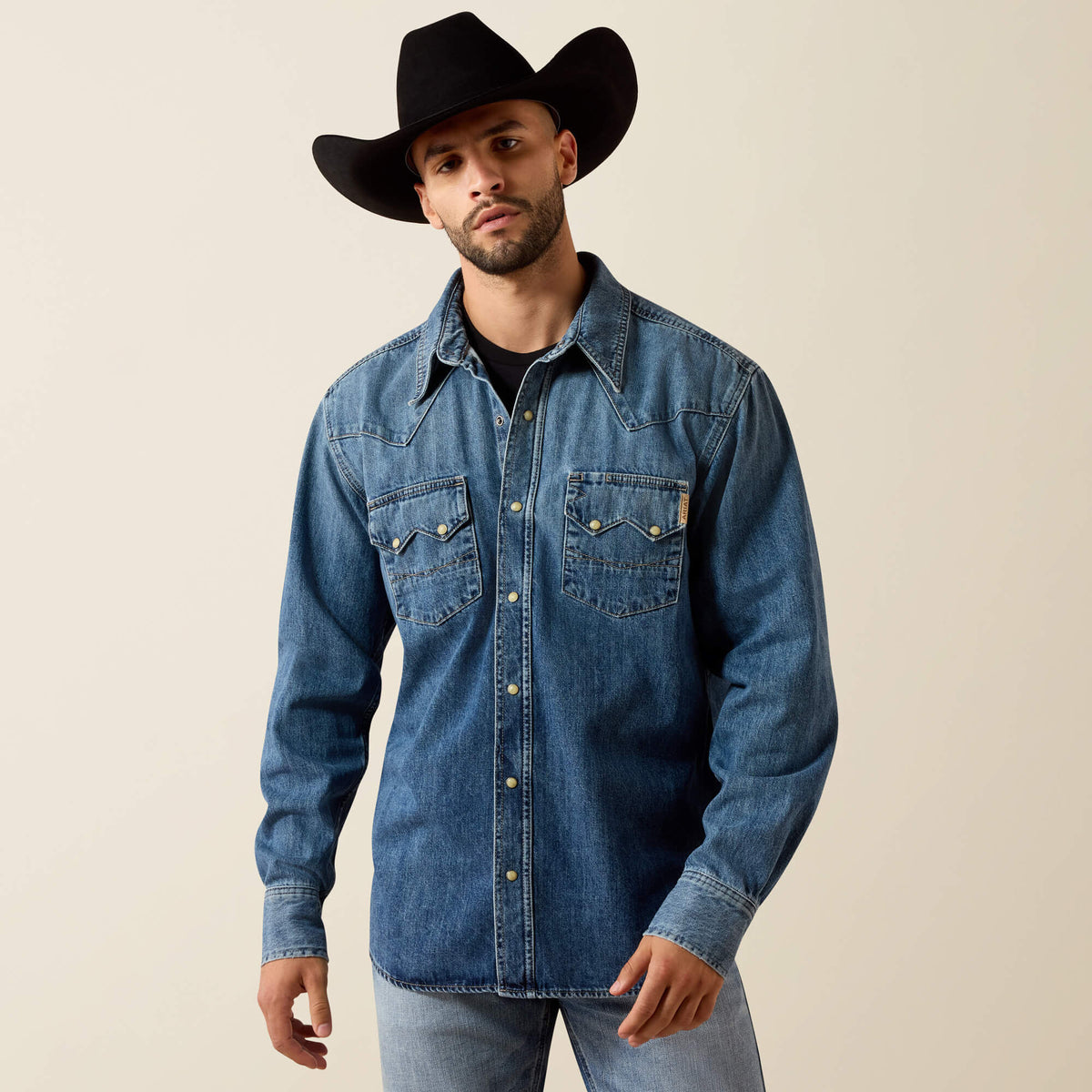 Sawtooth Denim Retro Fit Shirt - Ariat Discount