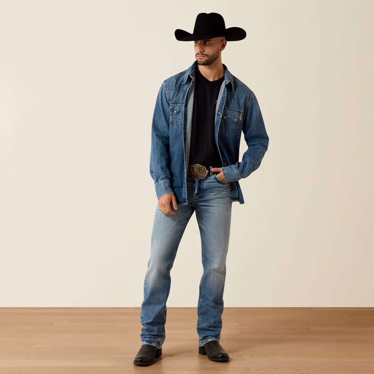 Sawtooth Denim Retro Fit Shirt - Ariat Discount