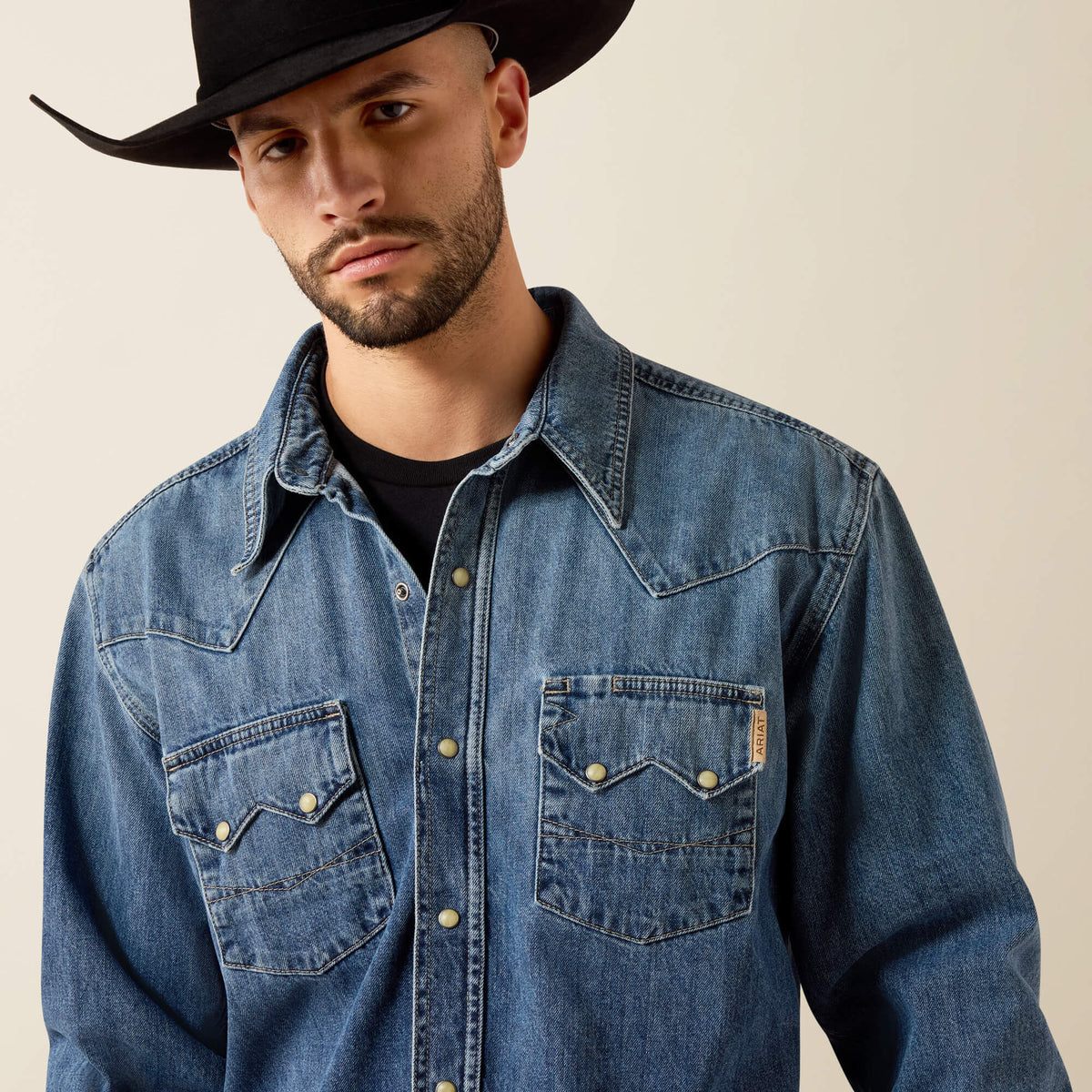 Sawtooth Denim Retro Fit Shirt - Ariat Discount