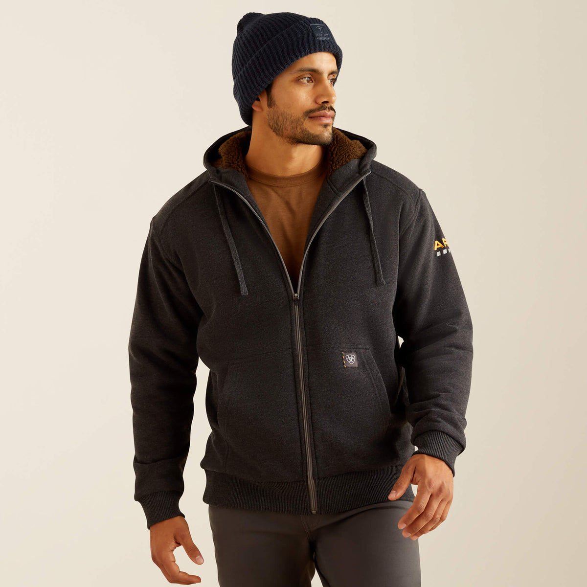 Rebar All-Weather Sherpa-Lined Full Zip Hoodie - Ariat Essential