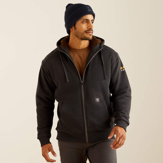 Rebar All-Weather Sherpa-Lined Full Zip Hoodie - Ariat Essential