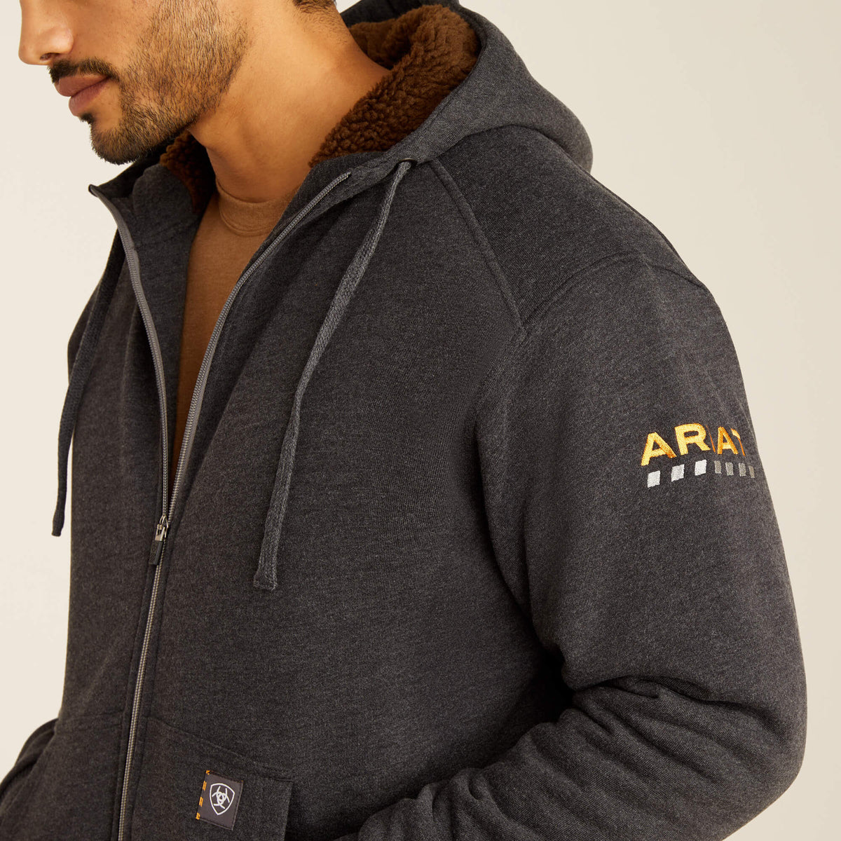 Rebar All-Weather Sherpa-Lined Full Zip Hoodie - Ariat Essential