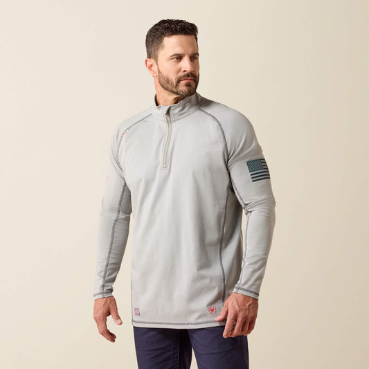 FR Combat Stretch Patriot 1/4 Zip Work Shirt - Ariat Great Value