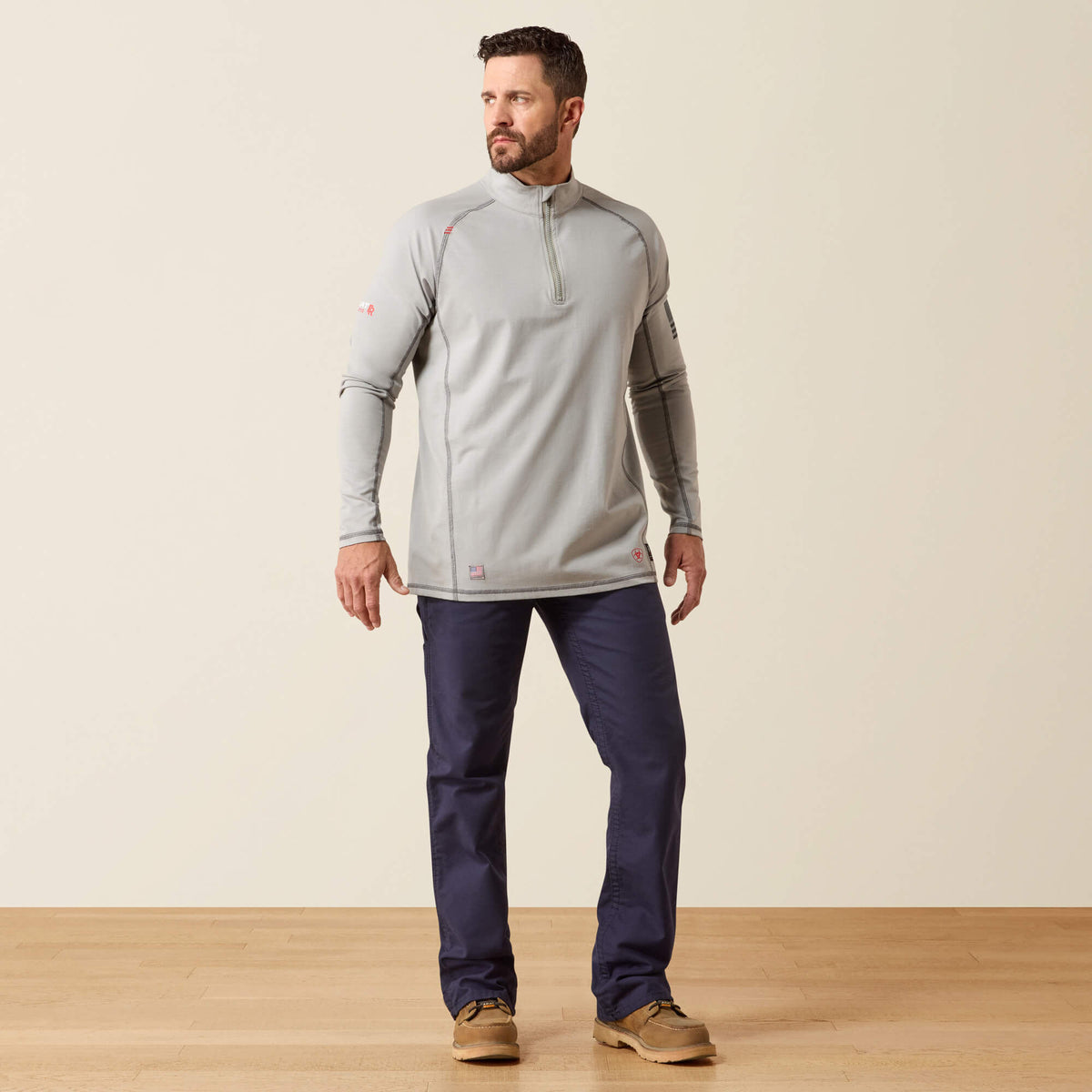 FR Combat Stretch Patriot 1/4 Zip Work Shirt - Ariat Great Value