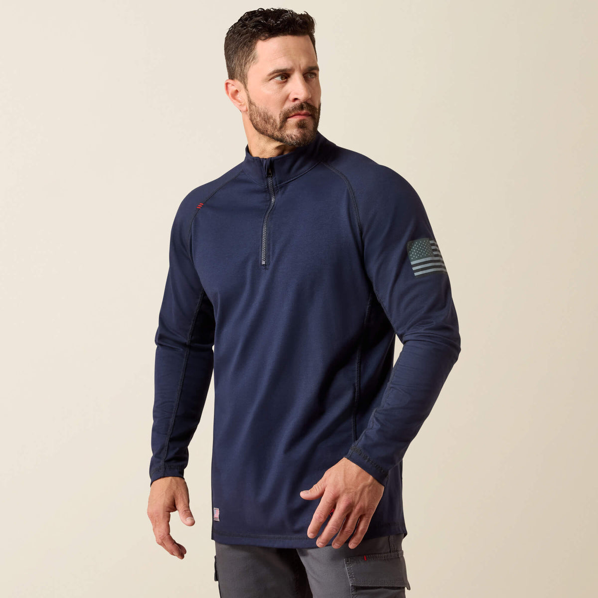 FR Combat Stretch Patriot 1/4 Zip Work Shirt - Ariat Latest