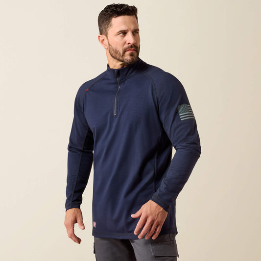 FR Combat Stretch Patriot 1/4 Zip Work Shirt - Ariat Latest
