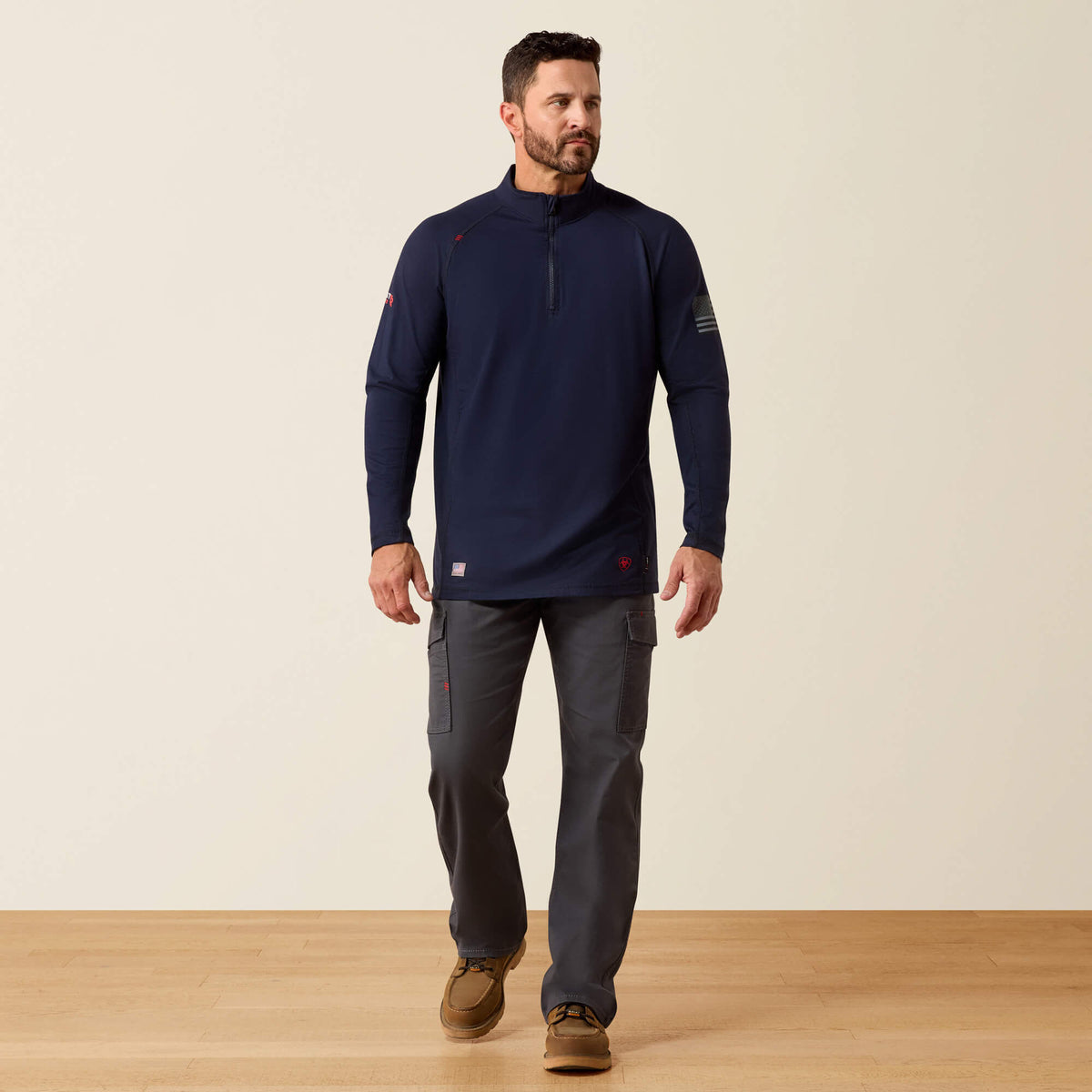 FR Combat Stretch Patriot 1/4 Zip Work Shirt - Ariat Latest