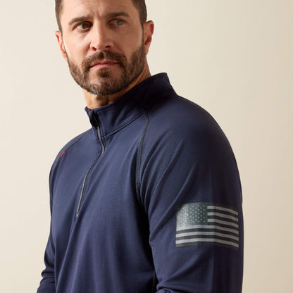FR Combat Stretch Patriot 1/4 Zip Work Shirt - Ariat Latest